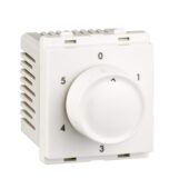 Schneider Liviya 2 Module Step Type Fan Regulator (White)